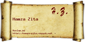 Hamza Zita névjegykártya